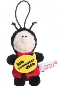 Nici Knuffelhanger Bescherm Junior 9,5 Cm Polyester Rood