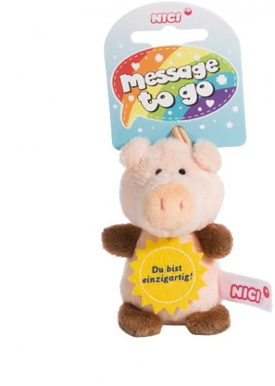 Nici Knuffelhanger Varken Uniek Junior 9,5 Cm Polyester Roze - Afbeelding 2