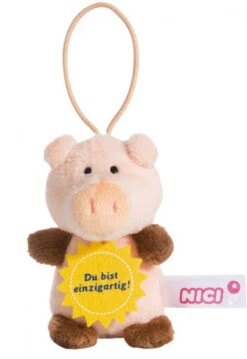 Nici Knuffelhanger Varken Uniek Junior 9,5 Cm Polyester Roze