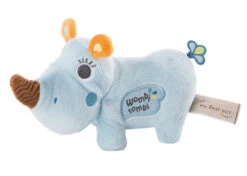 Nici Knuffeldier Manuffi 3D Neushoorn 20 Cm Pluche Blauw