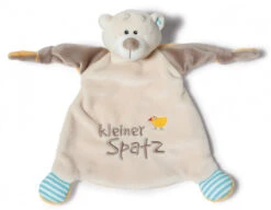 Nici Knuffeldoekje Bear 26 X 24 X 7 Cm Pluche Beige