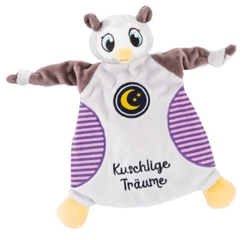 Nici Knuffeldoekje Uil Olafina 28 X 24 Cm Polyester Grijs