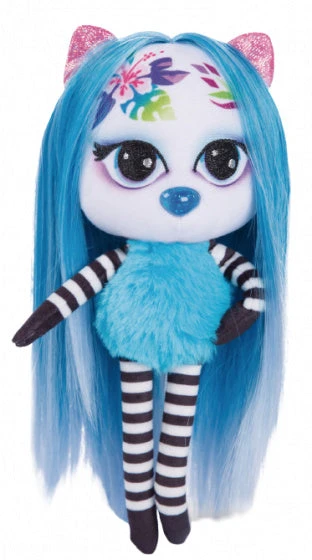 Nici Knuffelpop Pixidoos Nali 20 Cm Pluche Zwart/blauw